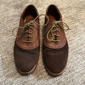 Women’s Bass Oxford Shoes 8.5w Leather Upper Enfield Cocoa / Cognac